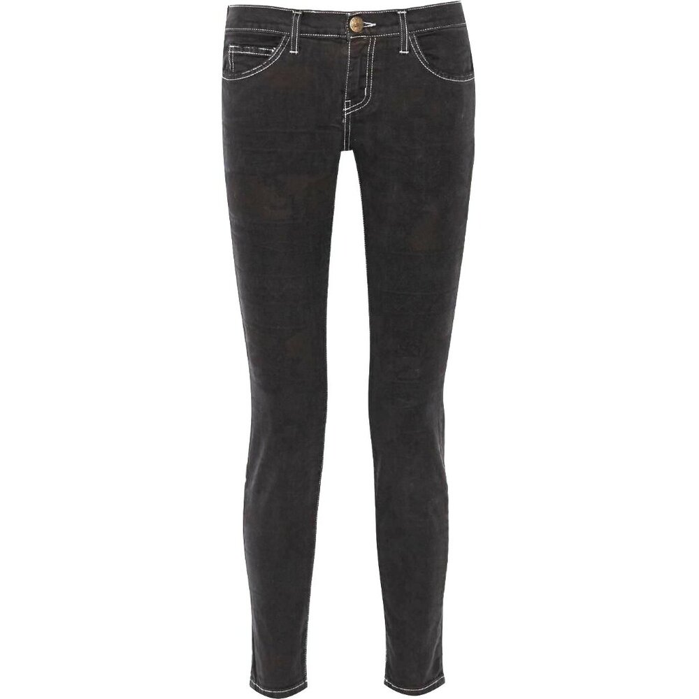 NWT Current/Elliott The Ankle Skinny in OD Overdye Black Tribal Print Jeans 26